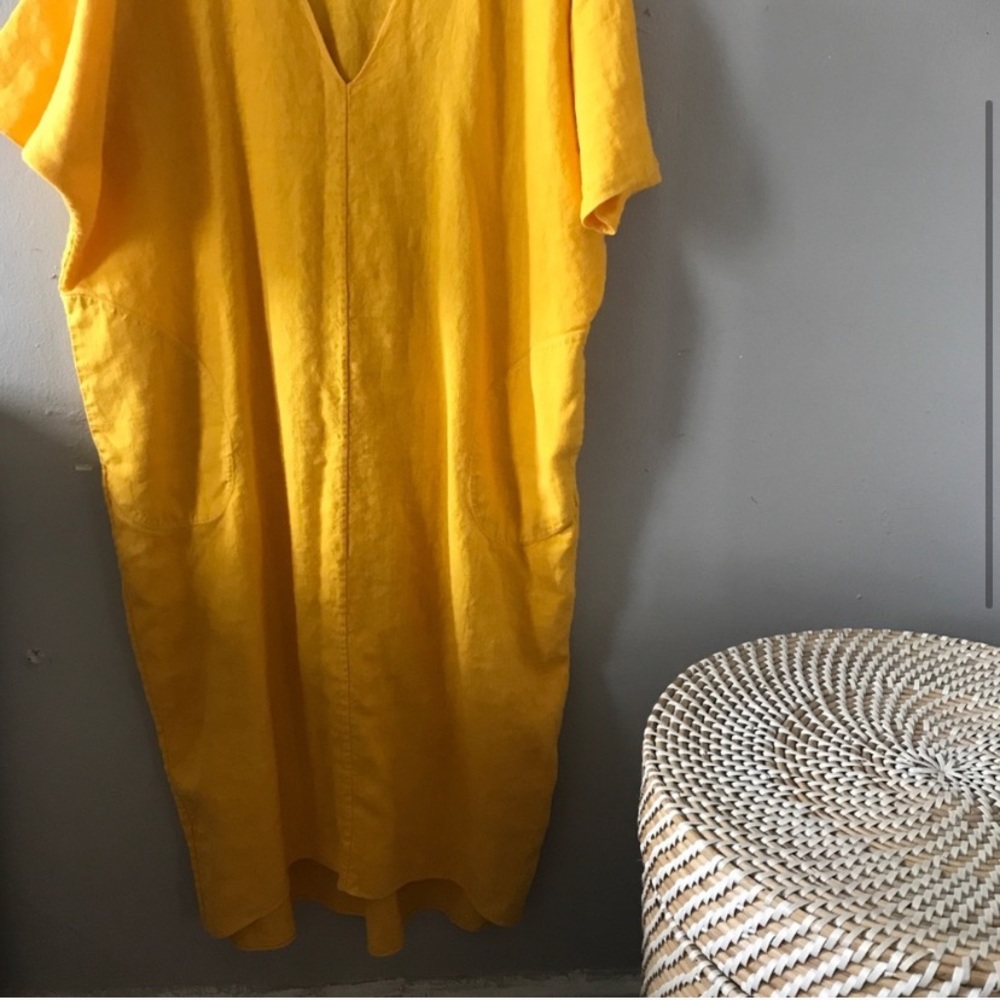 Rachel Craven Yellow Linen Dress